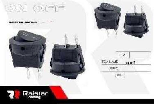 Raistar Διακόπτης On/Off Αυτοκινήτου Μαύρο