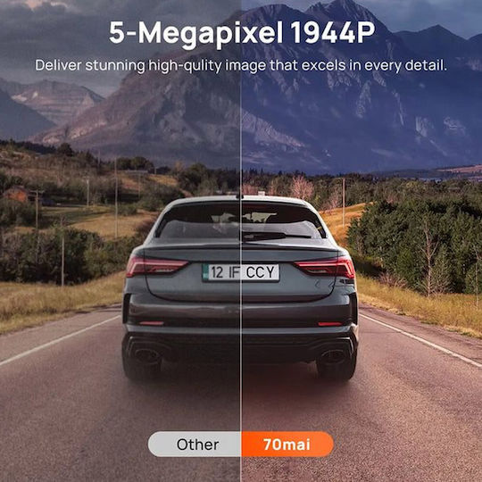 70Mai A510-1 1080P Windshield Car DVR Set with Rear Camera, 2" Display with Adhesive Tape