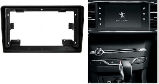 CARAV Industries Inc. DIN Fascia Panels 2 Din Compatible with Screen 9" for Peugeot 308