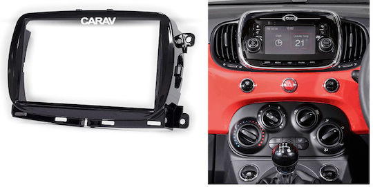 CARAV Industries Inc. Πρόσοψη 2 Din για Fiat 500 2015