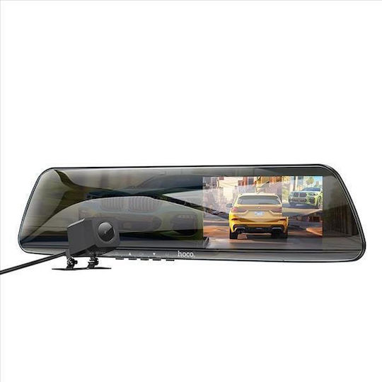 Hoco DV4 Καθρέπτης με Κάμερα DVR Αυτοκινήτου 1080P με Οθόνη 4.5"