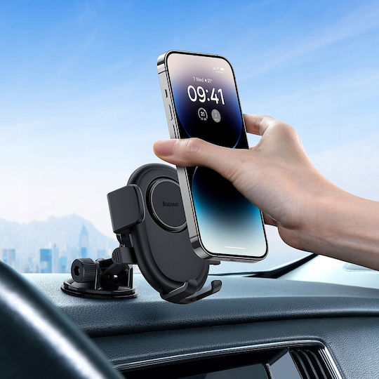 Baseus Car Mobile Mount with Adjustable Hooks Black