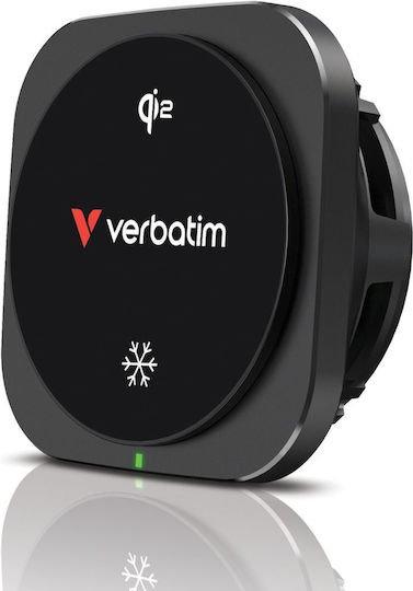 Verbatim Charge´n´drive Magnetic Wireless Car Charger Qi2 Car Mobile Mount with Magnet and Wireless Charging Black