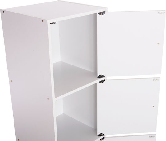 Soriano Wohnzimmer Schrank aus Spanplatte Weiß 40x39x119cm