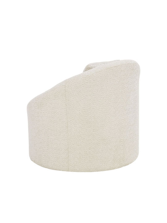 Softy Πολυθρόνα Περιστρεφόμενη Cream 80x80x77cm