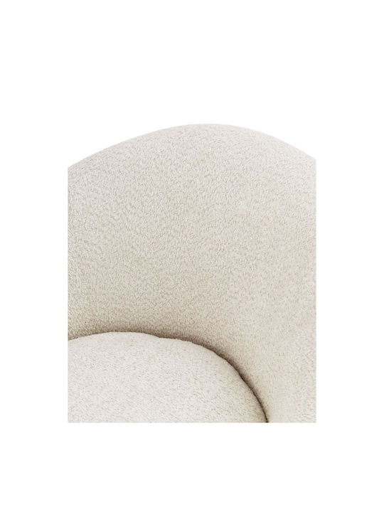 Softy Πολυθρόνα Περιστρεφόμενη Cream 80x80x77cm