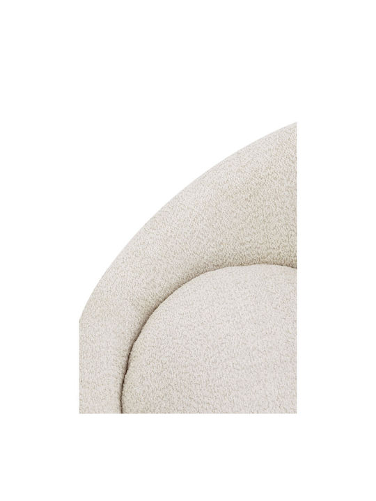 Softy Πολυθρόνα Περιστρεφόμενη Cream 80x80x77cm