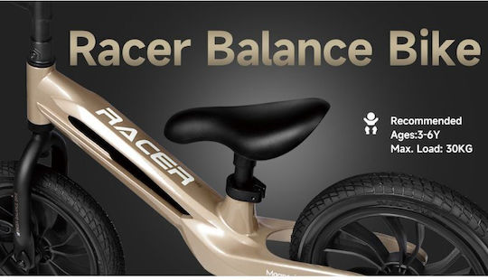 Q Play Bicicletă de Echilibru pentru Copii Racer Air Auriu