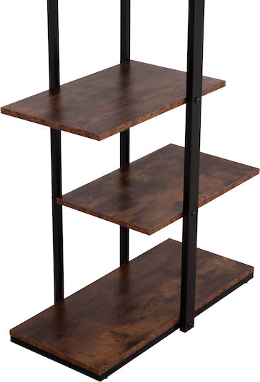 Omni Bookcase Black / Walnut 80x34x151cm