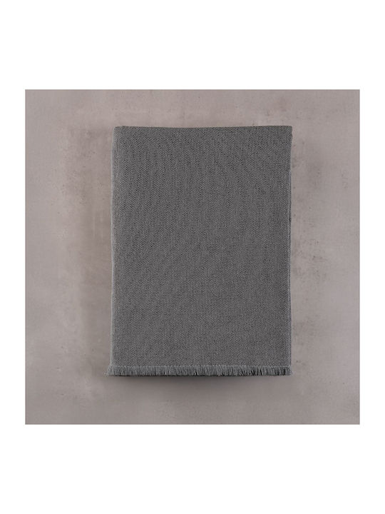 Rythmos Raven Decken & Couchdecken Viersitzer-Sofa Überwurf Jacquard 180x330cm Grau