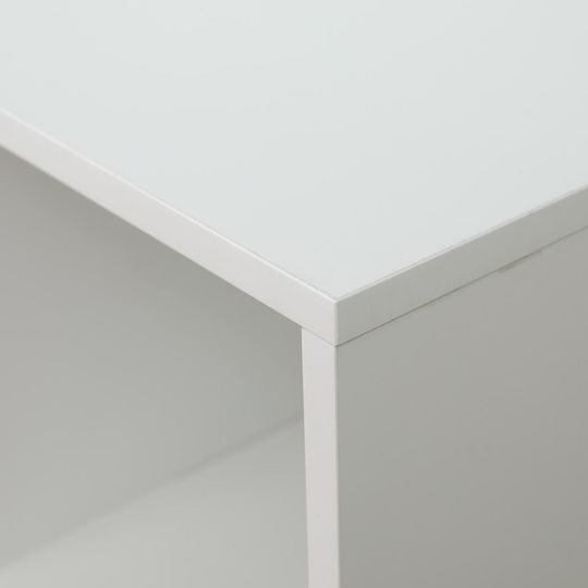 Βιβλιοθήκη Boxy Λευκή 70x29x104εκ.