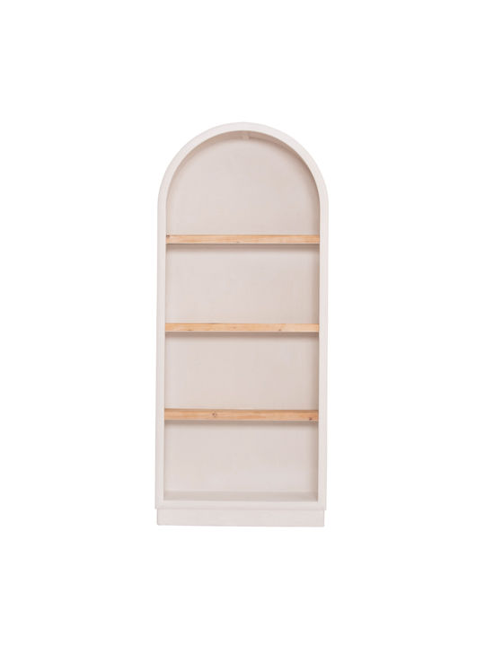 Bibliotecă Santorini Off-white-natural 80x38x188cm
