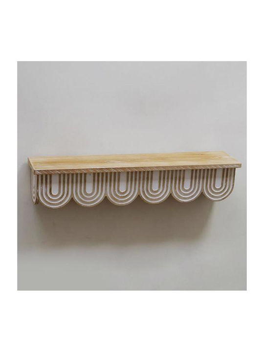 Shelf Natural Colour With White 60x13x12cm