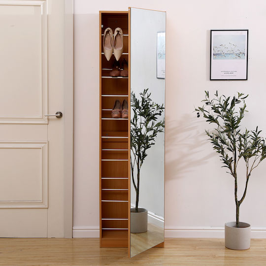 Signet Schuhschrank aus Holz Beige 50x30x180 cm Signet Schuhschrank aus Holz Beige 50x30x180 cm