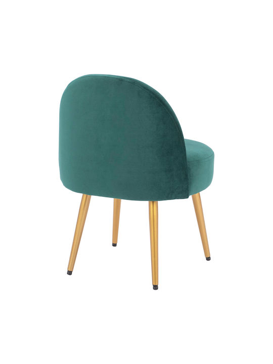 Stool For Living Room with Backrest Upholstered with Velvet Yasmine Cypress 47x43x63.5cm