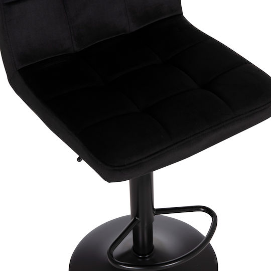 Scaune Bar Diana cu Spătar & Înălțime Reglabilă Negru 44x40x90-110cm
