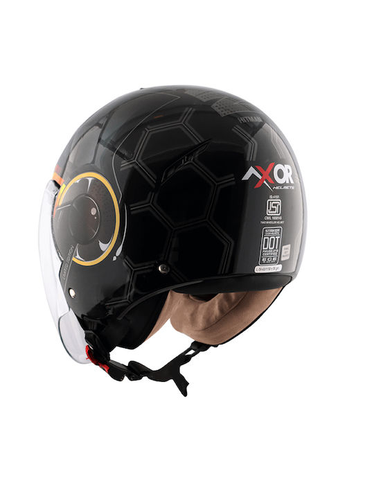 Axor Striker Hitman Black/Grey Κράνος Μηχανής Jet ECE 22.06 1150gr με Sunvisor