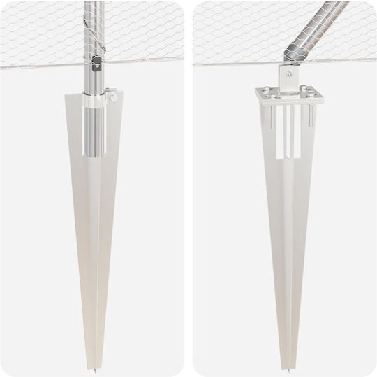 vidaXL vidaXL Drahtzaun Stacheldraht Verzinkt Set Grau 1,5x50m