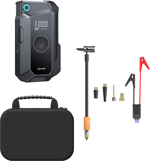 Usams ZB287 Portable Car and Motorcycle Battery Jump Starter 8000mAh with Power Bank USB Pump Flashlight 12V