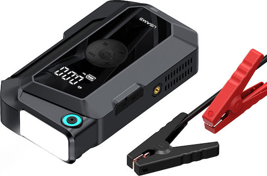 Usams ZB287 Portable Car and Motorcycle Battery Jump Starter 8000mAh with Power Bank USB Pump Flashlight 12V