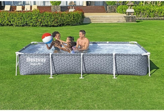 Bestway Басейн 4lt С Метална Рамка 366x201x66см Сив