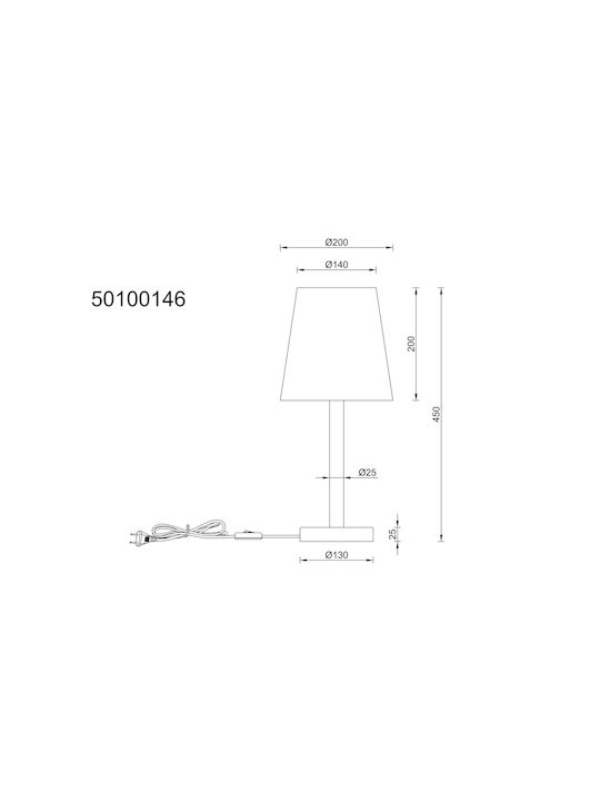 Globo Lighting Wood Table Lamp with White Shade and Base
