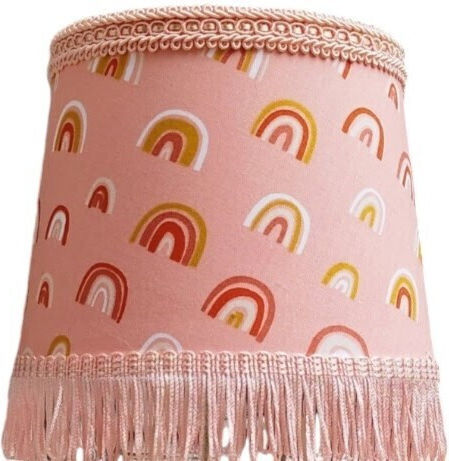 Καπέλο Φωτιστικου Πορτατίφ Pink Rainbow Διαστάσεις 15*12*10