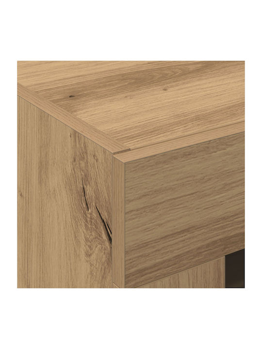 Wand Wohnzimmer Vitrine aus Massivholz mit Glas Walnut 69.5x34x90cm