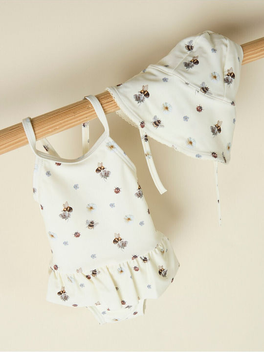 Kids' Hat Bucket Fabric Beige