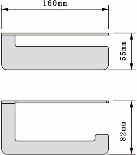 Inter Ceramic Χαρτοθήκη Ασημί 6988354236556