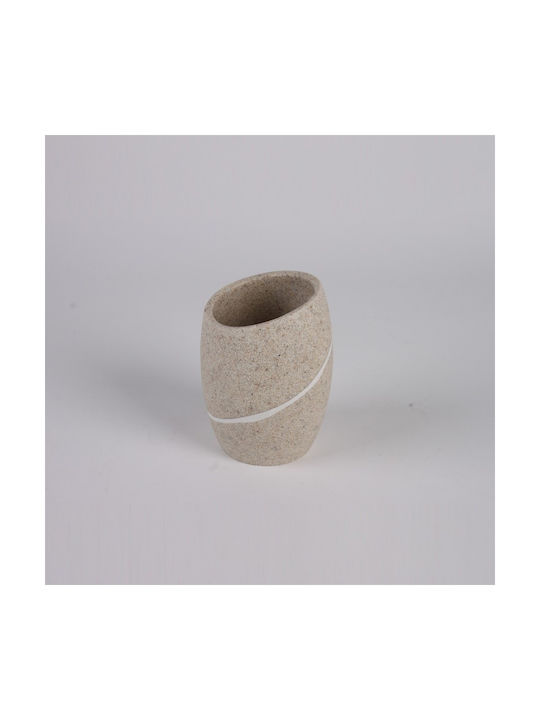 Inter Ceramic Ποτηροθήκη από Ρητίνη Μπεζ 6988354216756