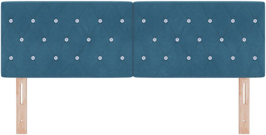 vidaXL Stoff-Kopfstütze für Betten Dunkelblau 140x88cm
