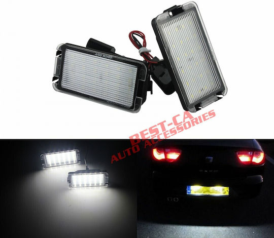 Best-Ka Светлини за регистрационната табела LED 12V за Seat Алтеа / Леон / Ибица / Ароса / Толедо / Кордоба 2бр