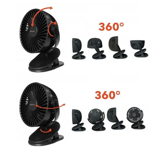 Ruhhy Electric Fan 5W Black