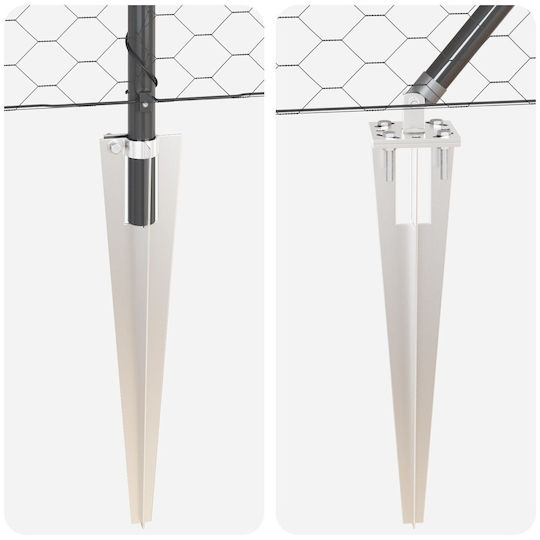 vidaXL Zaun Draht für Gartenzaun aus Metall 150cm 1Stück Gray