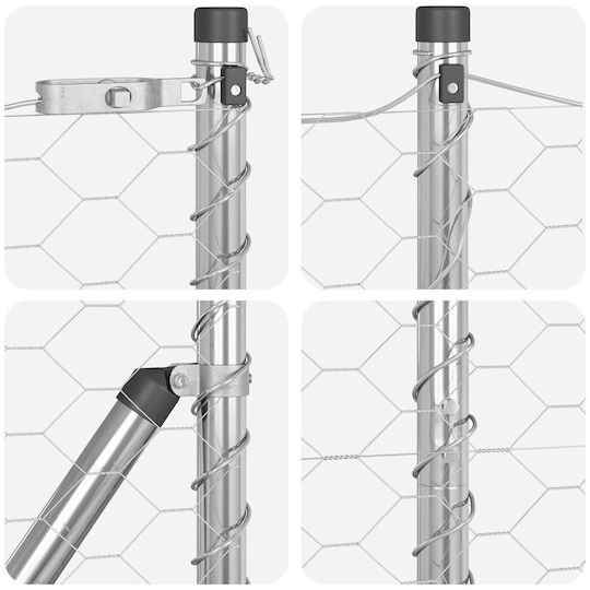 vidaXL Draht für Gartenzaun aus Stahl 3.2x150cm 13Stück Gray