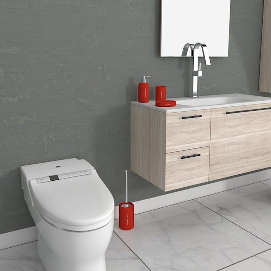 Inter Ceramic Kunststoff Badezimmer Toilettenbürste Rot