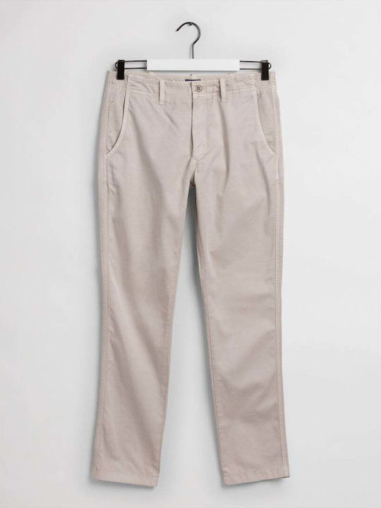 HALLDEN Παντελόνι Chino Ελαστικό σε Slim Εφαρμογή Μπεζ