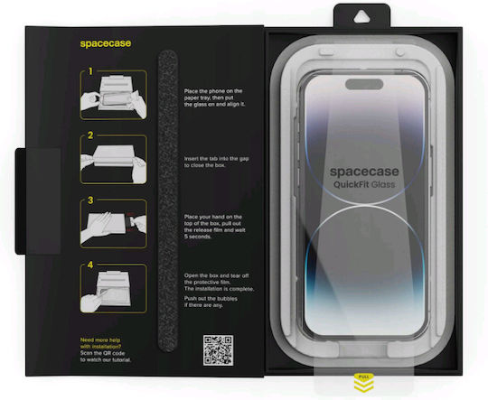 Spacecase 0.33mm Gehärtetes Glas 2Stück (iPhone 14 ProXiaomi 14 ProRealme 14 Pro)