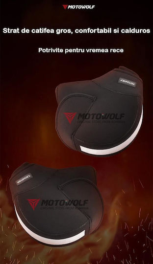 Set 2 Protectoare de Vânt pentru Ghidonul Motocicletei Impermeabile Căptușite pentru Vreme Rece Universale Motowolf