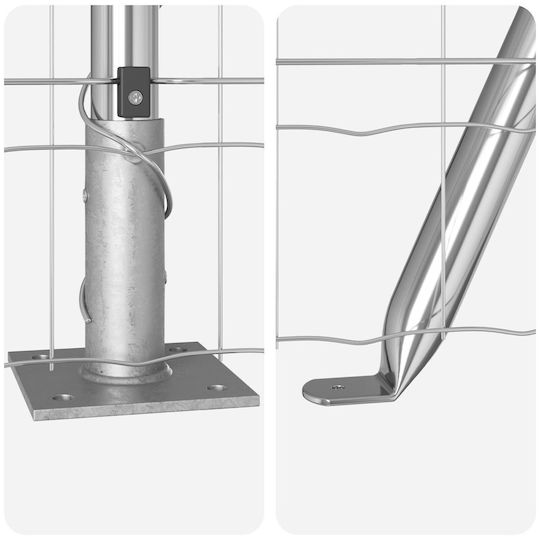 vidaXL Beine Post-Unterstützung für Gartenzaun aus Metall 150cm 1Stück Gray