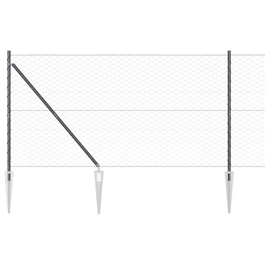 vidaXL Garden Fencing Material 1pcs Gray
