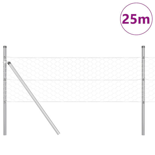 vidaXL Stahl Draht Für Gartenzaunbedarf Von 50x50x50cm 2Stücke Grau