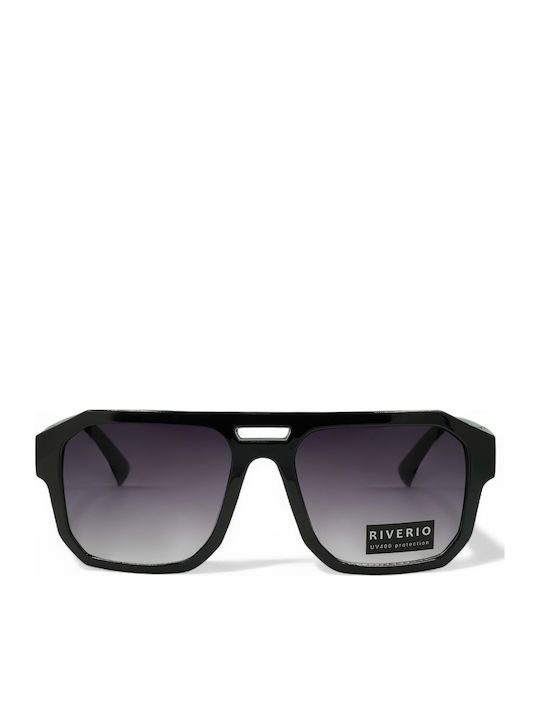 Riverio Unisex Γυαλιά Ηλίου με Μαύρο Κοκκάλινο Σκελετό και Μαύρο Ντεγκραντέ Φακό RV52531