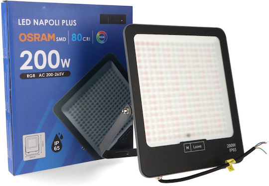 Ledme Rezistent la apă Proiector LED 200W RGB cu Telecomandă IP65