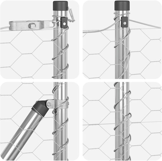 vidaXL Plasă de sârmă Galvanizat Module Gri 0.5x10m