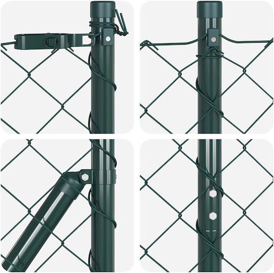 vidaXL Plasă Sârmă Module Verde 1.5x25m
