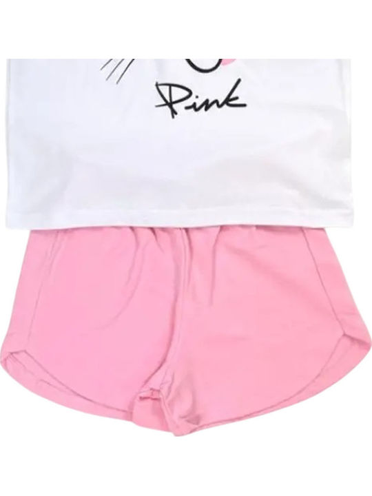 Kids' Set with Shorts Summer 2pcs White
