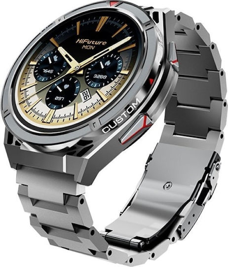 HiFuture Active Wasserdicht Smartwatch mit Pulsmesser (Silber)