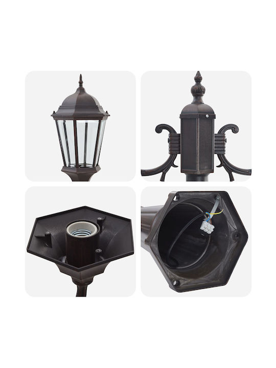 vidaXL Outdoor Floor Lamp Post for E27 Bronze